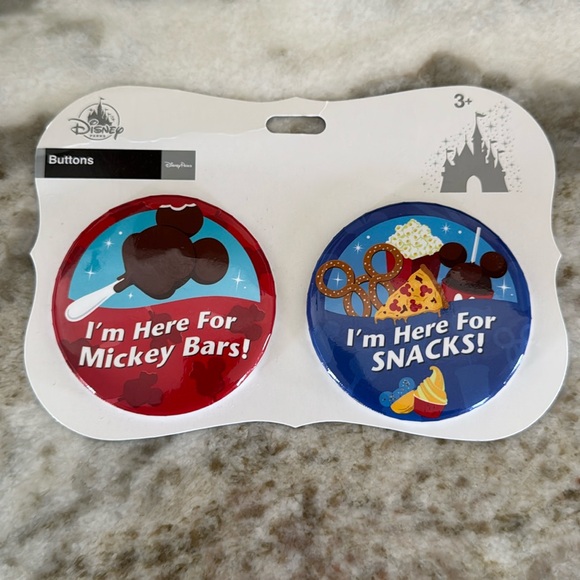 Disney Accessories - Disney Parks Mickey Snacks buttons